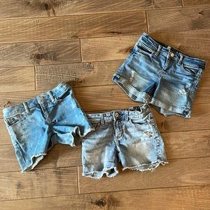 3 pairs kids GAP denim shorts